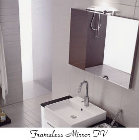 frameless mirror tv