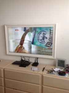 White Driftwood Mirror TV
